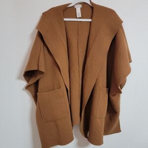 Free People Brown All I Need Cozy Hooded Duster